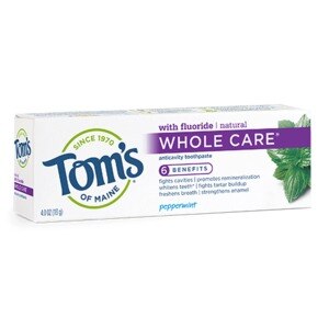 Tom's of Maine Whole Care Fluoride Anticavity Toothpaste, Peppermint