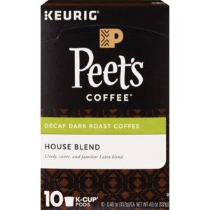 Peet's Coffee Decaf House Blend K-Cup Pods, 10 ct