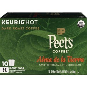 Peet's Coffee Keurig Hot Alma de la Tierra Dark Roast Coffee K-Cup Pods, 10 ct