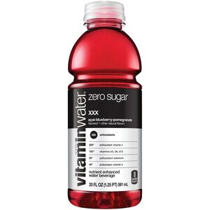 Vitaminwater Zero Xxx, Electrolyte Enhanced Water W/ Vitamins, Acai-Blueberry-Pomegranate Drink, 20 OZ