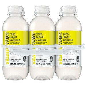 Vitaminwater Zero Squeezed Lemonade Electrolyte Enhanced Water with Vitamins, 16.9 fl oz, 6 Pack