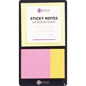 U Style Collections Sticky Notes Notebook Insert, 3 Pack