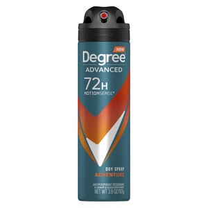 Degree Advanced 72-Hours Antiperspirant & Deodorant Dry Spray, Adventure, 3.8 OZ