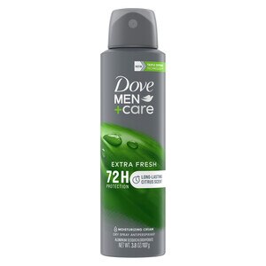 Dove Men+Care 72-Hour Moisturizing Cream Antiperspirant Dry Spray, Extra Fresh, 3.8 OZ