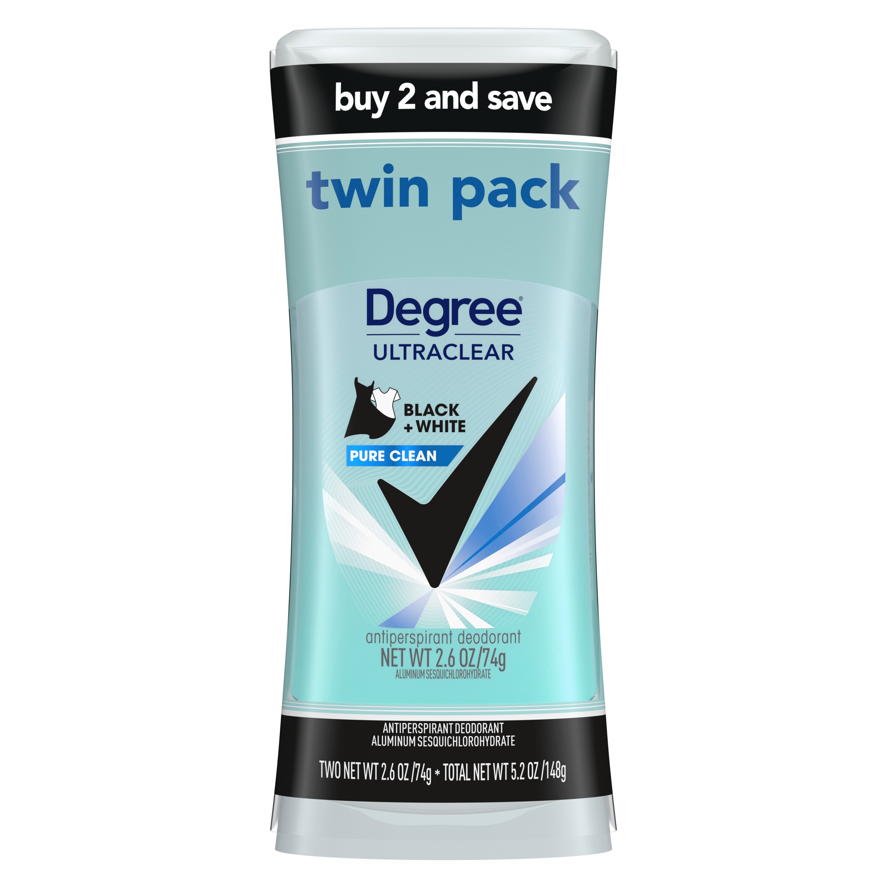 Degree Ultraclear 72-Hour Black + White Antiperspirant & Deodorant Stick