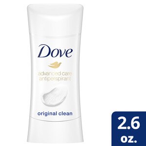 Dove Advanced Care 48-Hour Antiperspirant & Deodorant Stick, Original Clean, 2.6 OZ