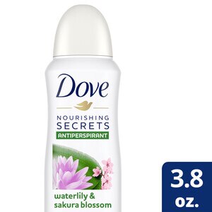 Dove Nourishing Secrets 48-Hour Antiperspirant Calming Ritual Dry Spray, Waterlily & Sakura Blossom, 3.8 OZ