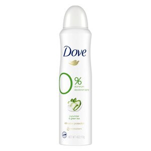 Dove 0% Aluminum 48-Hour Deodorant Spray, Cucumber & Green Tea, 4 OZ