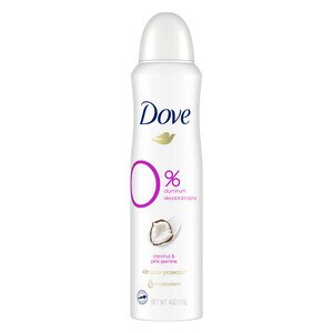 Dove 0% Aluminum 48-Hour Deodorant Spray, Coconut & Pink Jasmine, 4 OZ