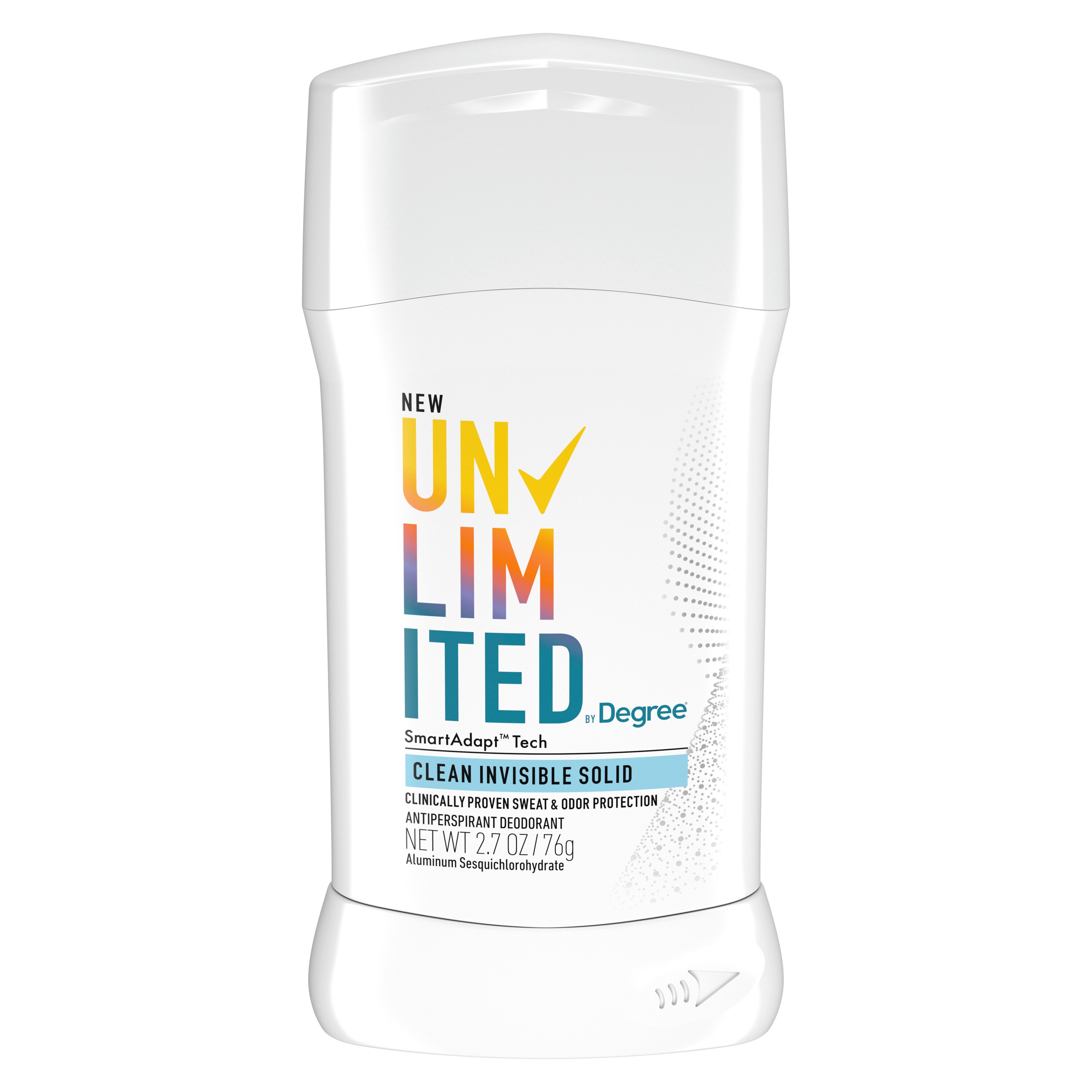 Degree Unlimited Antiperspirant & Deodorant Stick, Clean, 2.7 OZ