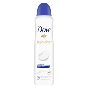 Dove Advanced Care 48-Hour Antiperspirant & Deodorant Dry Spray, Original Clean, 3.8 OZ