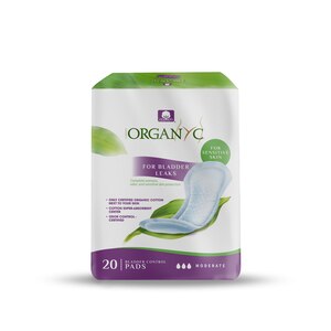 Organyc 100% Organic Cotton Pads for Bladder Leaks Moderate Absorbency