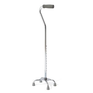 Medline Aluminum Quad Cane Chrome