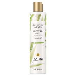 Pantene Nutrient Blends Bamboo Hair Volume Multiplier Silicone Free Shampoo for Fine, Thin Hair, 9.6 OZ