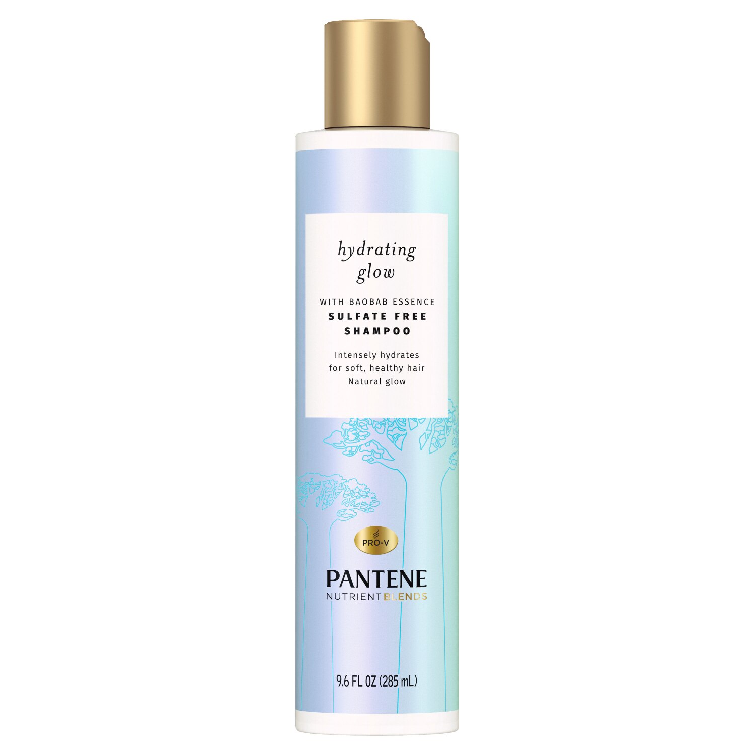 Pantene Nutrient Blends Hydrating Glow Shampoo with Baobab Essence, 9.6 OZ