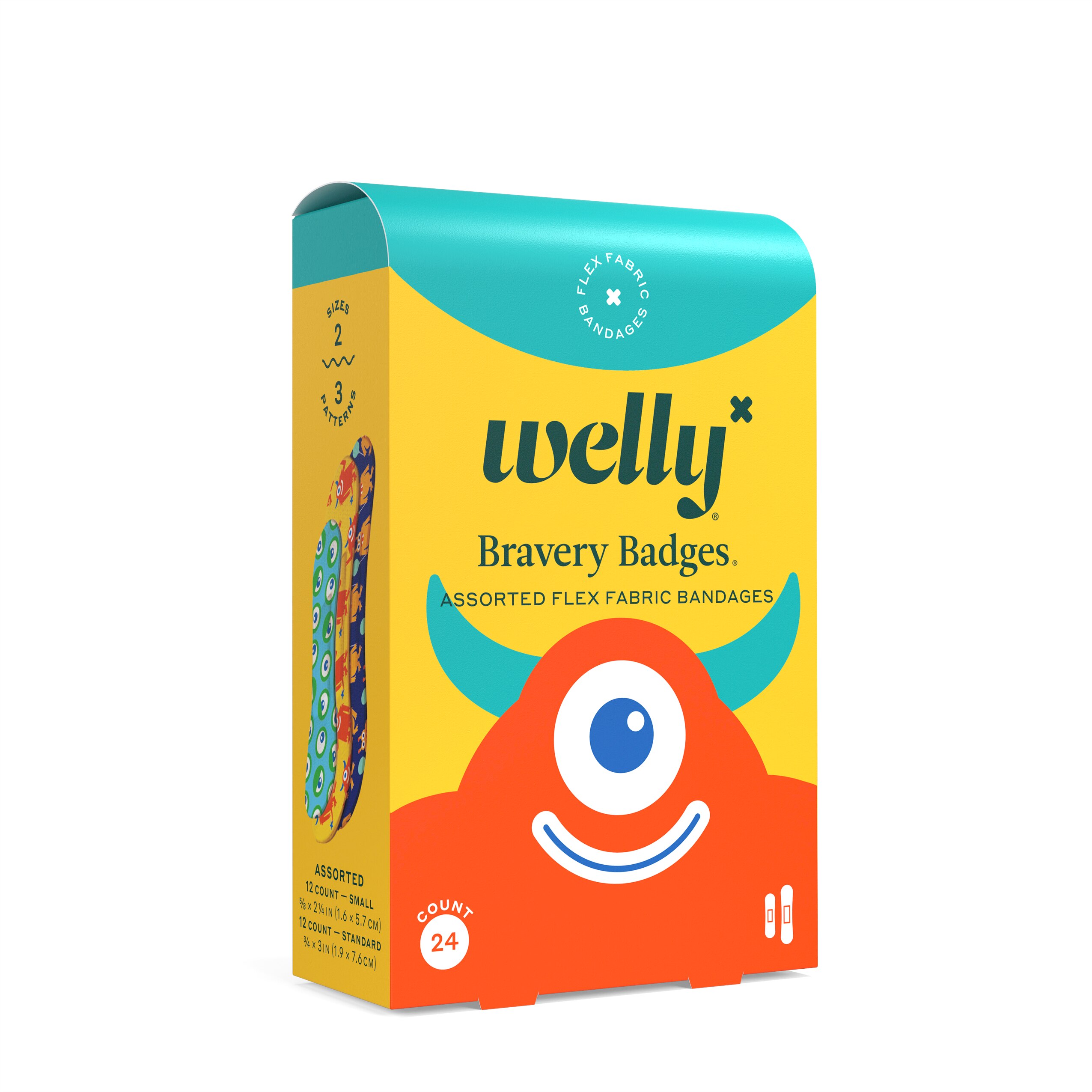 Welly Bravery Badges Monster Carton, 24 CT