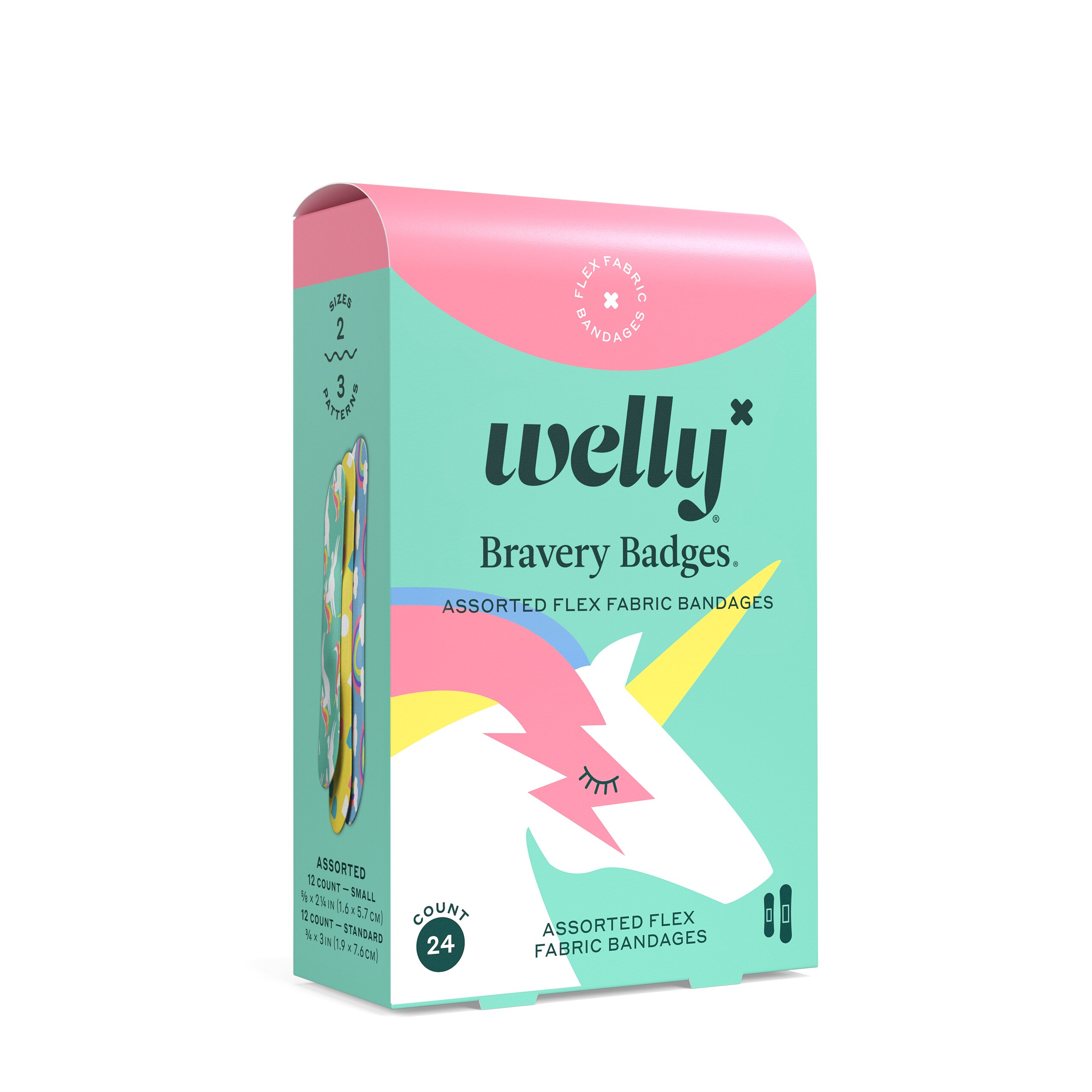 Welly Bravery Badges Unicorn Carton, 24 CT