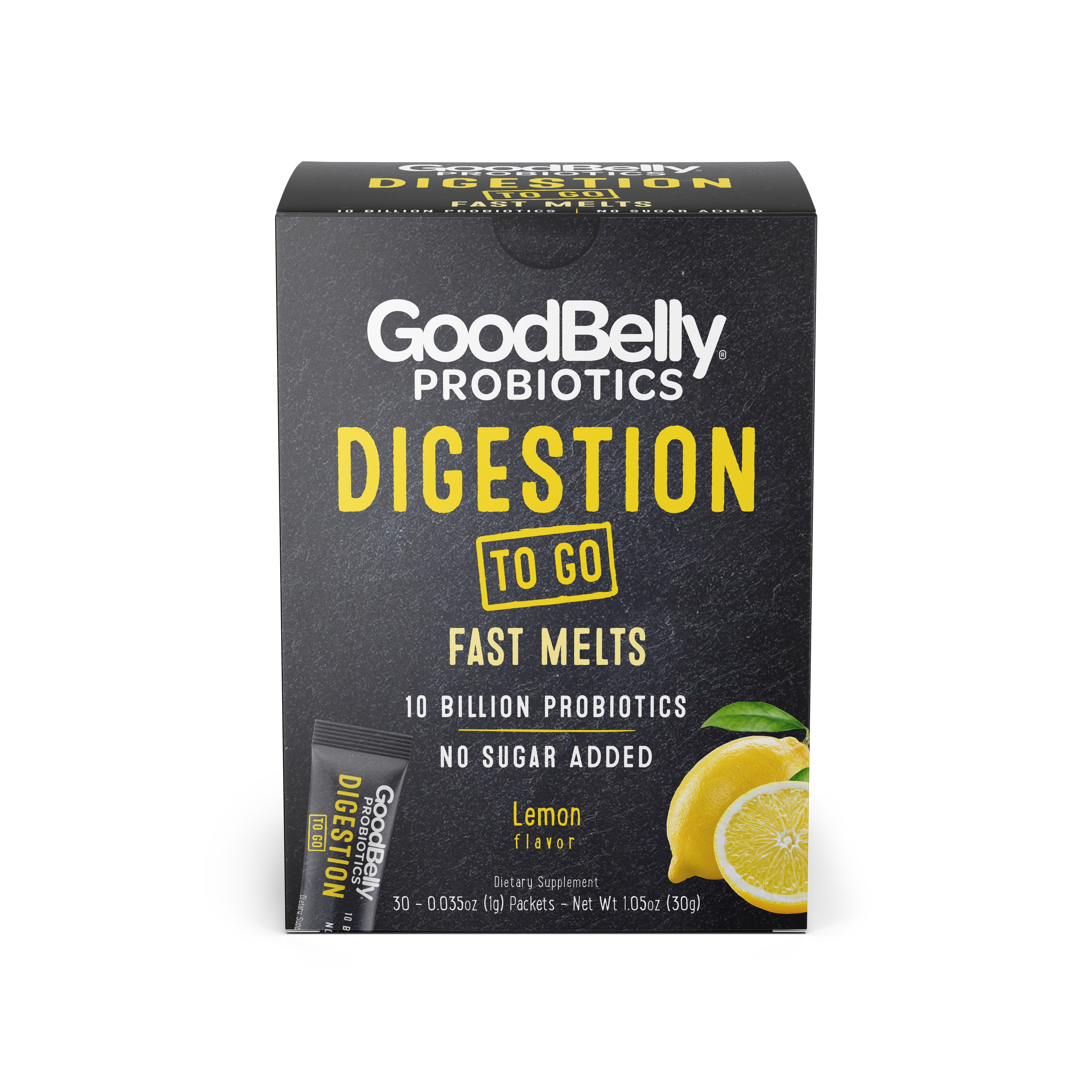 GoodBelly Fast Melts Digestion, Lemon, 1.05 OZ