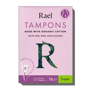 Rael Organic Cotton Tampons with BPA-Free Applicators