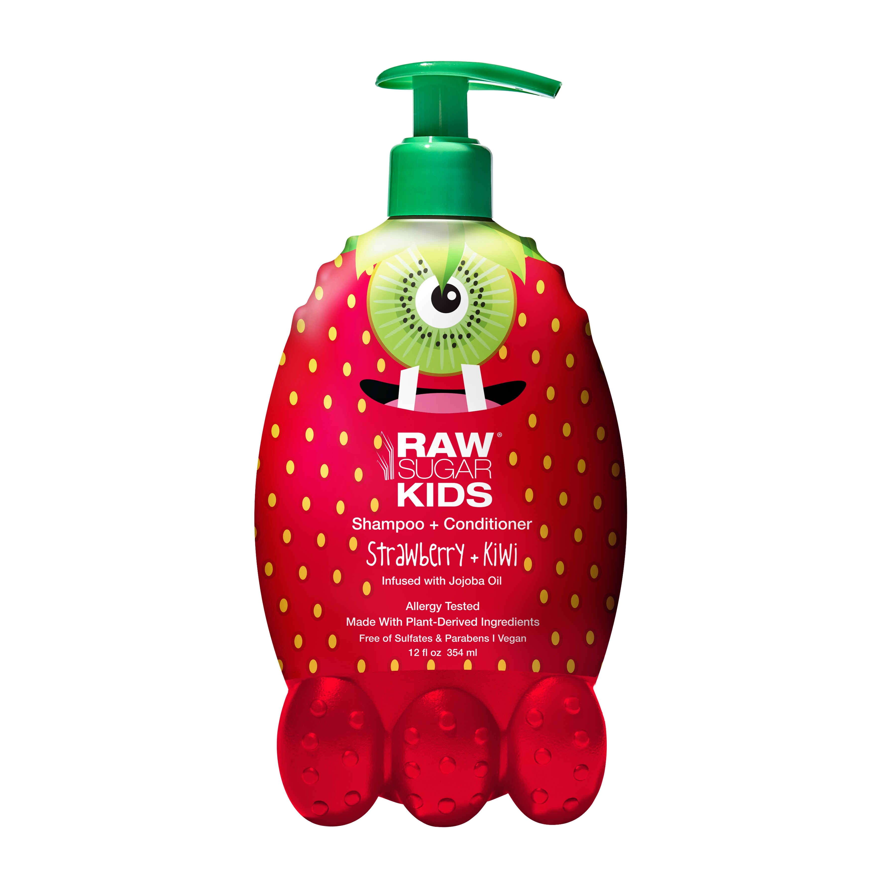Raw Sugar Kid's 2 in 1 Shampoo & Conditioner Strawberry + Kiwi