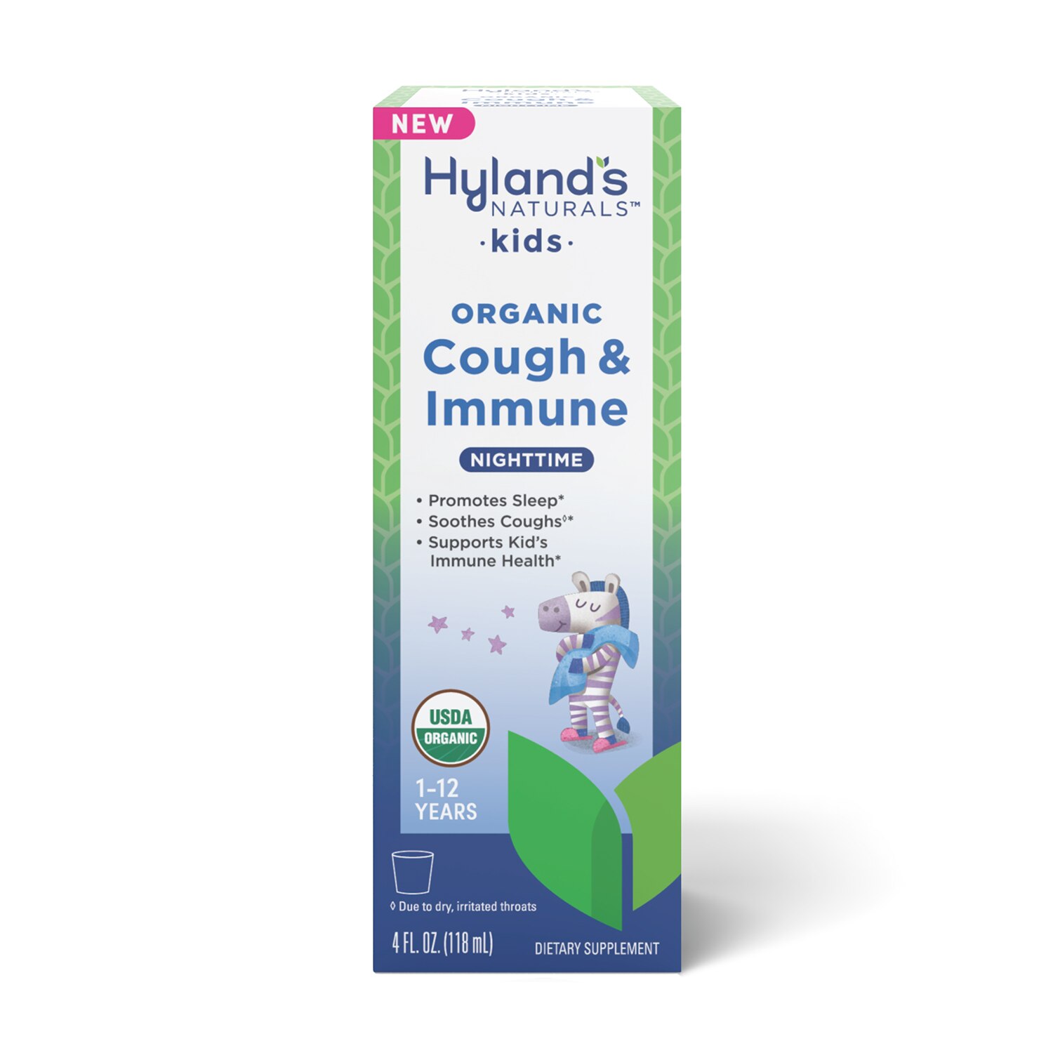 Kids Organic Cough & Immune Nighttime, 4 OZ