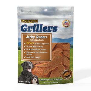 Savory Prime Grillers Jerky Tenders Dog Treats, 4 OZ