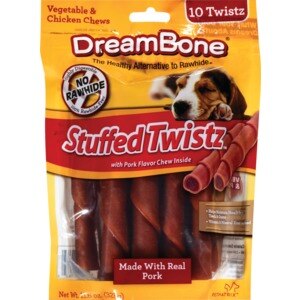 Dream Bone Stuffed Twistz Pork and Vegetable, 10CT