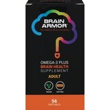 Brain Armor, Omega-3 Plus Brain Health Supplement, Vegan Softgels, 56 CT, thumbnail image 1 of 1