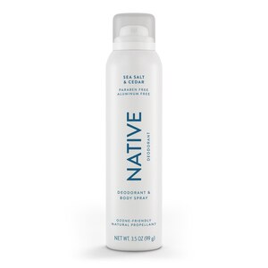 Native Aluminum Free All Day Deodorant & Body Spray, Sea Salt & Cedar, 3.5 OZ