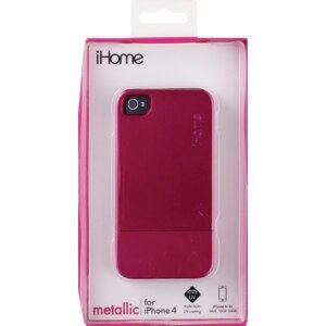 iHome Pink Metallic Case for iPhone 4