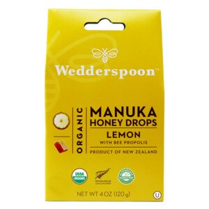 Wedderspoon Organic Manuka Honey Drops,Lemon