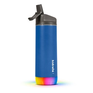 HidrateSpark Steel LED Tumbler with Straw, Deep Blue, 17 oz