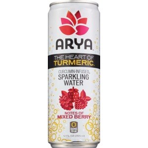 Arya Curcumin-Infused Sparkling Water, Notes of Mixed Berry, 12 oz