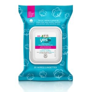 Yes To Cotton Facial Wipes, 25/Pack