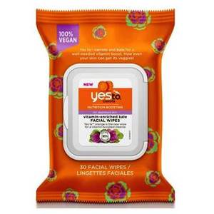 Yes To Carrots Vitamin-Enriched Kale Wipes, 30CT