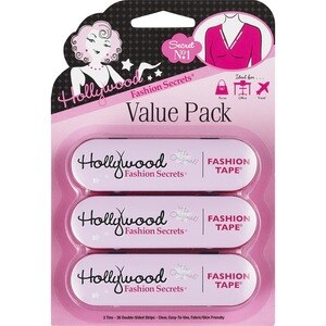 Hollywood Fashion Secrets Fashion Tape Tin Value Pack 3 Pack, 36CT