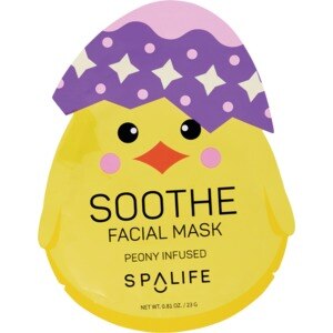 SpaLife Peony Infused Easter Chick Soothe Facial Mask