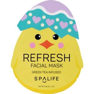 SpaLife Green Tea Infused Easter Chick Refresh Facial Mask