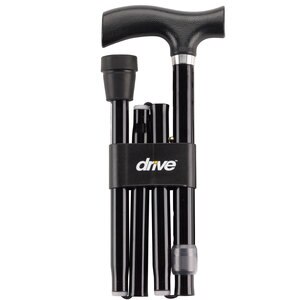 Drive Medical Heavy Duty Folding Cane Lightweight Adjustable with T Handle
