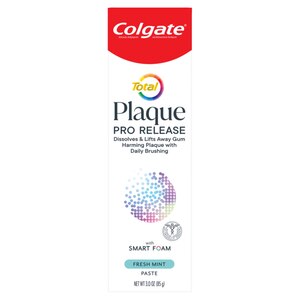 Colgate Total Plaque Pro Release Anticavity, Antigingivitis, and Antisensitivity Toothpaste, Fresh Mint, 3 OZ