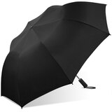 Weather Station Automatic Folding Two-Person Umbrella, Black, thumbnail image 1 of 3