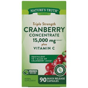 Nature's Truth Triple Strength Cranberry Concentrate 15,000 mg plus Vitamin C, 90 CT