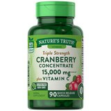 Nature's Truth Triple Strength Cranberry Concentrate 15,000 mg plus Vitamin C, thumbnail image 2 of 4
