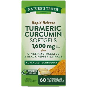 Nature's Truth Turmeric Curcumin Softgels, 1600 mg, 60 CT