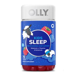 OLLY Kids Sleep Gummies, Occasional Sleep Support, 0.5mg Melatonin - Raspberry