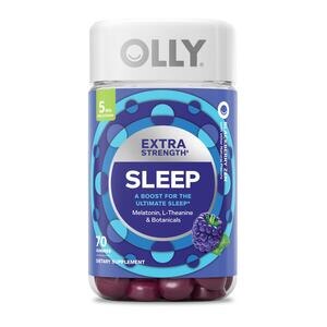OLLY Extra Strength Sleep Gummies, 5mg Melatonin, Blackberry Mint, 70 CT
