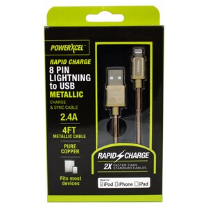 PowerXcel 4FT Lightning 2.4A Cable