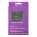 PowerXcel Fast Charge 24 Watt Dual Wall Charger, thumbnail image 3 of 4