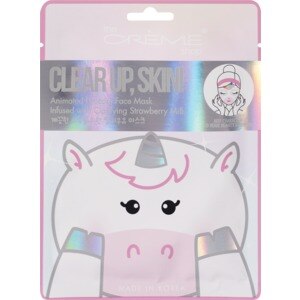 The Creme Shop Unicorn Strawberry Milk Animated Animal Mask, Clear Up Skin!
