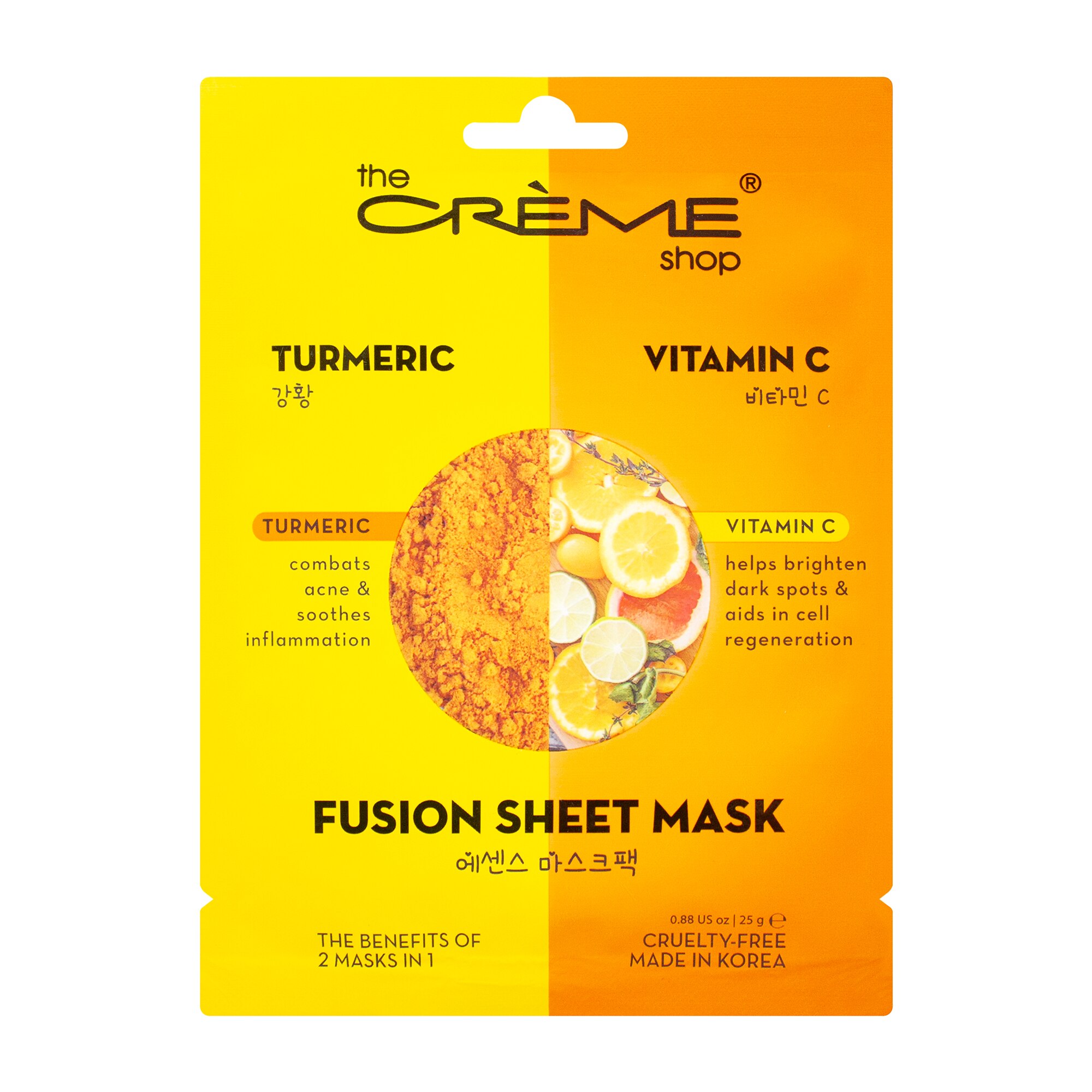 The Creme Shop Fusion Sheet Mask, Turmeric and Vitamin C